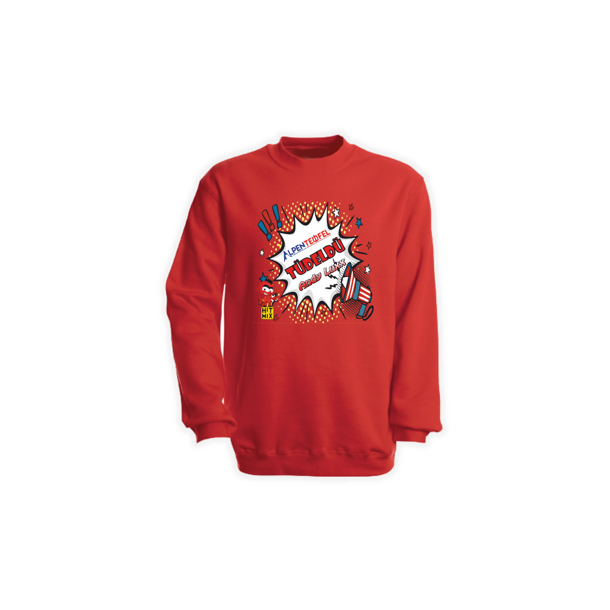 Sweat-Shirt "TÜDELDÜ" rot