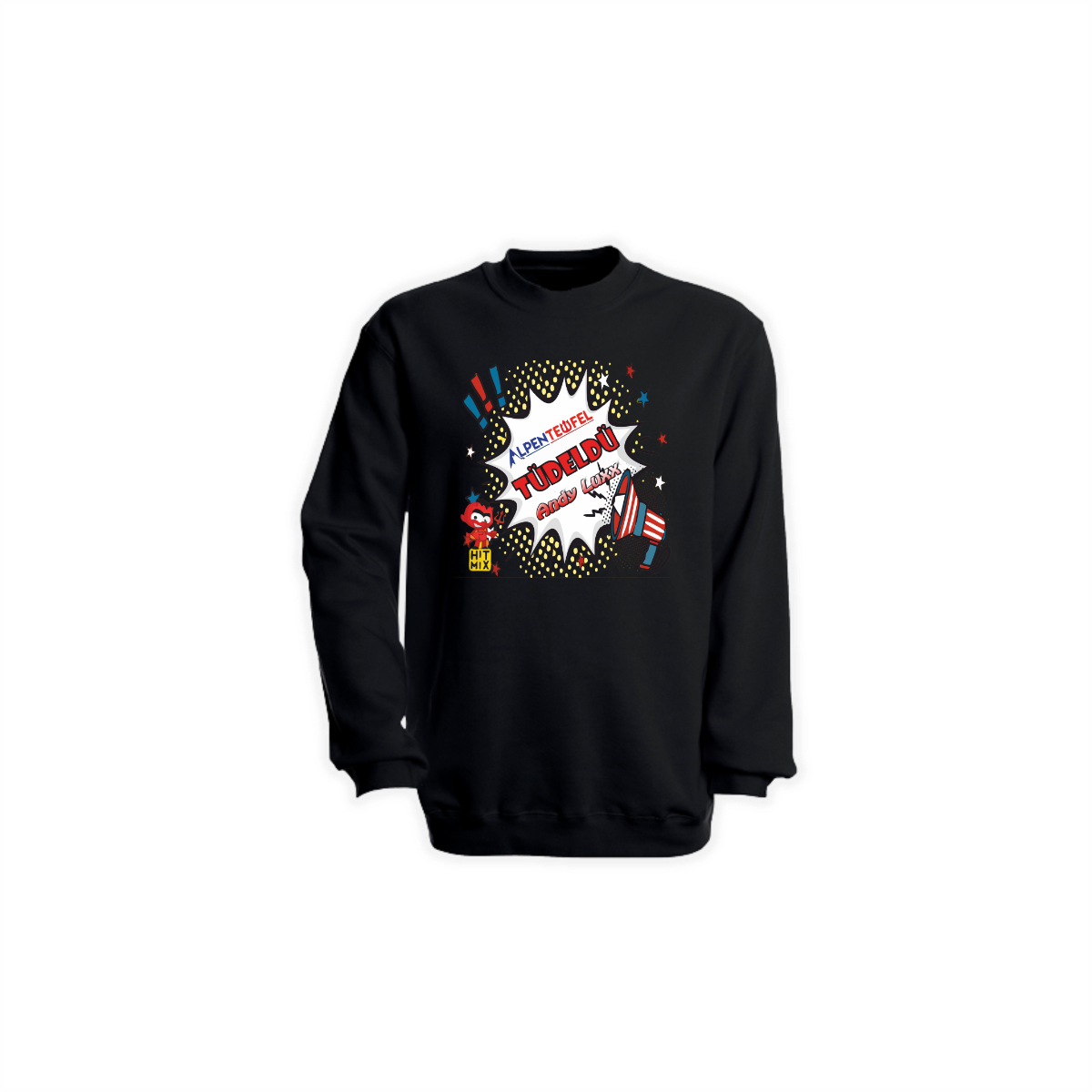Sweat-Shirt "TÜDELDÜ" schwarz