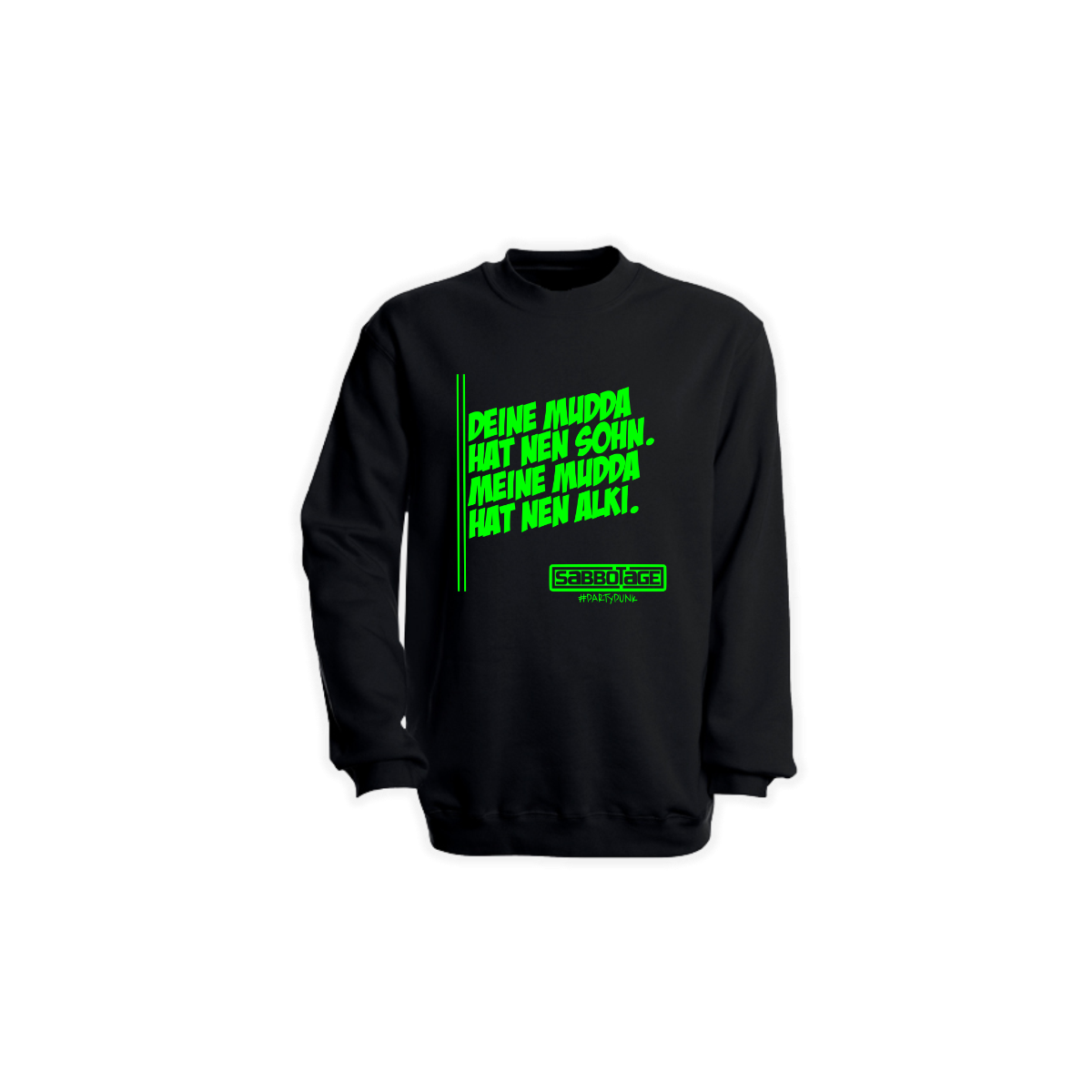 Sweat-Shirt „ABGEFÜLLT” schwarz