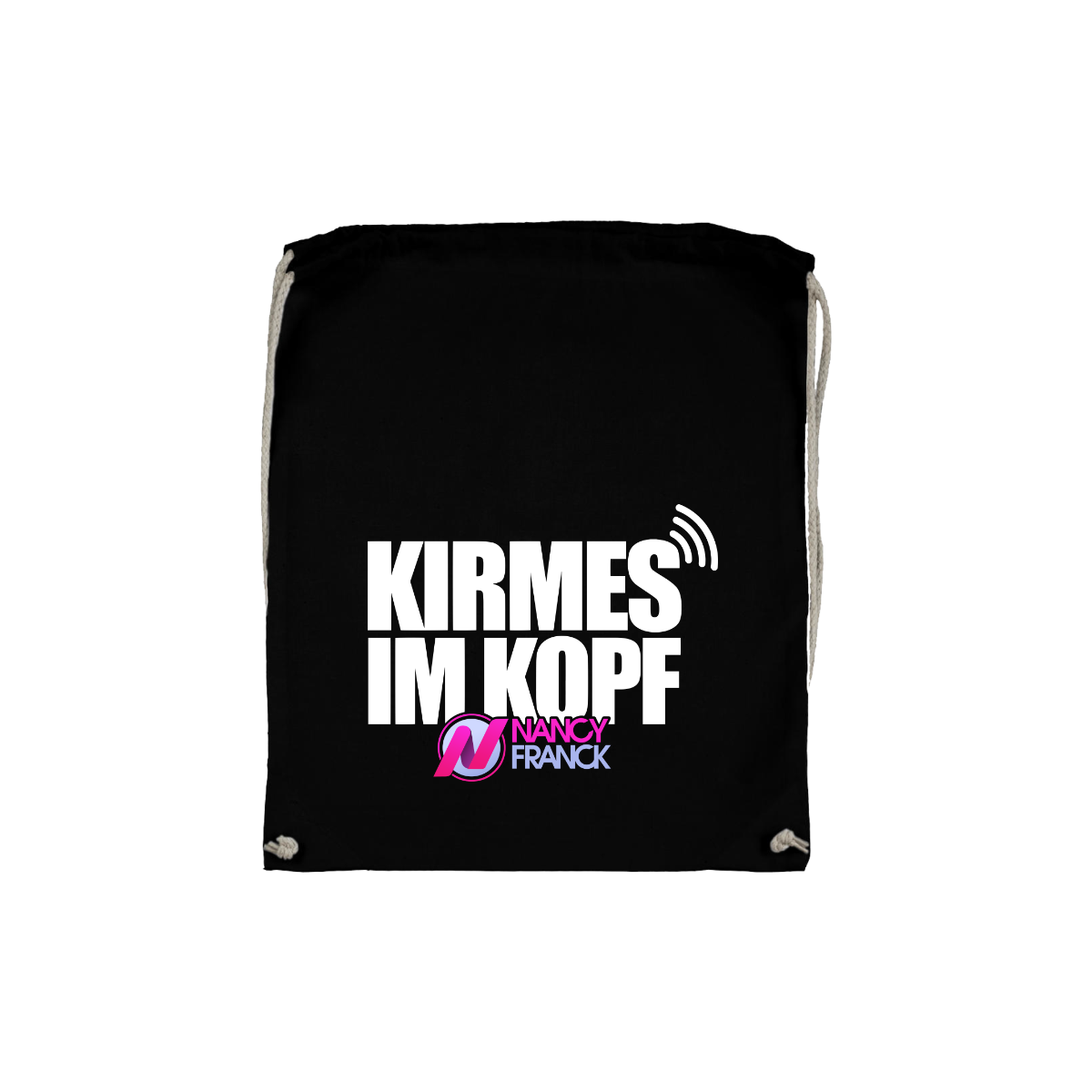Stoffbeutel "KIRMES IM KOPF" schwarz