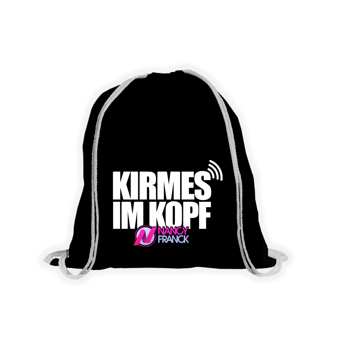 Stoffbeutel "KIRMES IM KOPF" schwarz