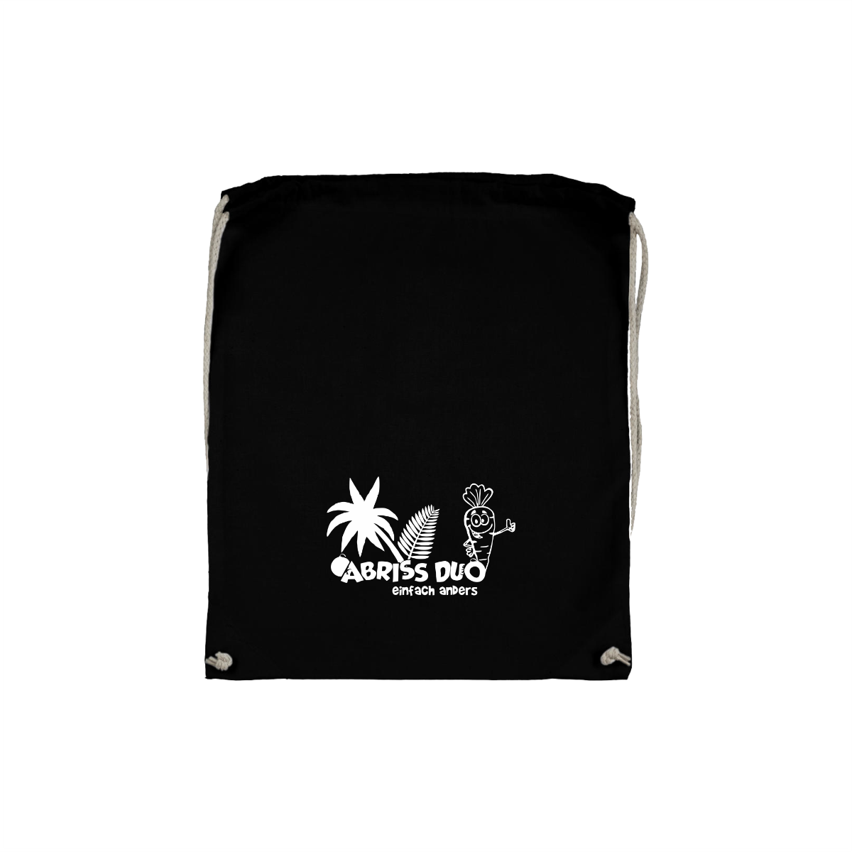 Stoffbeutel "ABRISS DUO Logo" schwarz