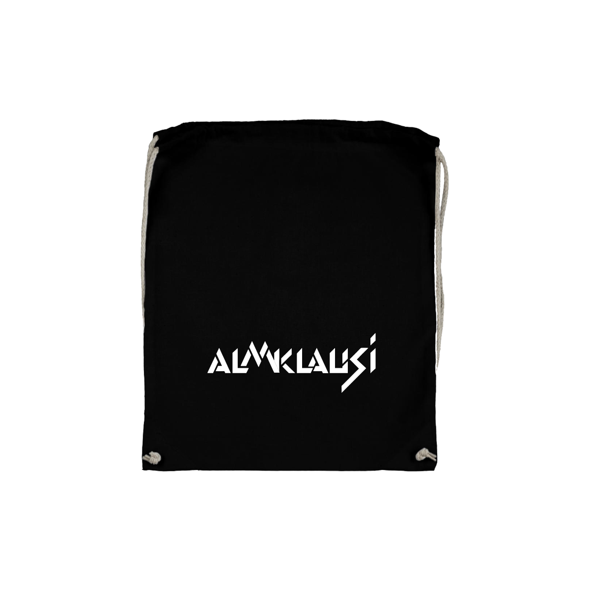 Stoffbeutel "ALMKLAUSI Logo" schwarz