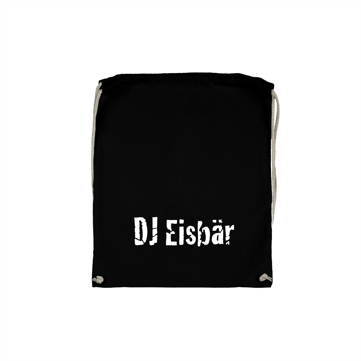 Stoffbeutel "DJ EISBÄR Logo" schwarz