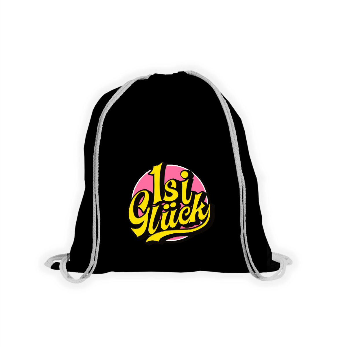 Stoffbeutel "ISI GLÜCK Logo" schwarz