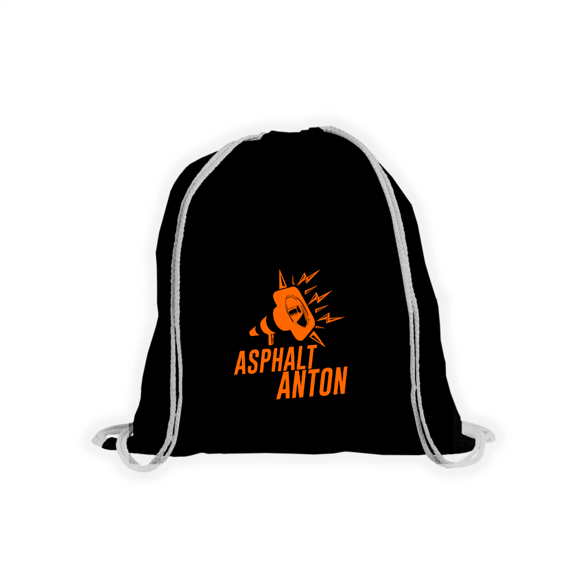 Stoffbeutel "ASPHALT ANTON" schwarz