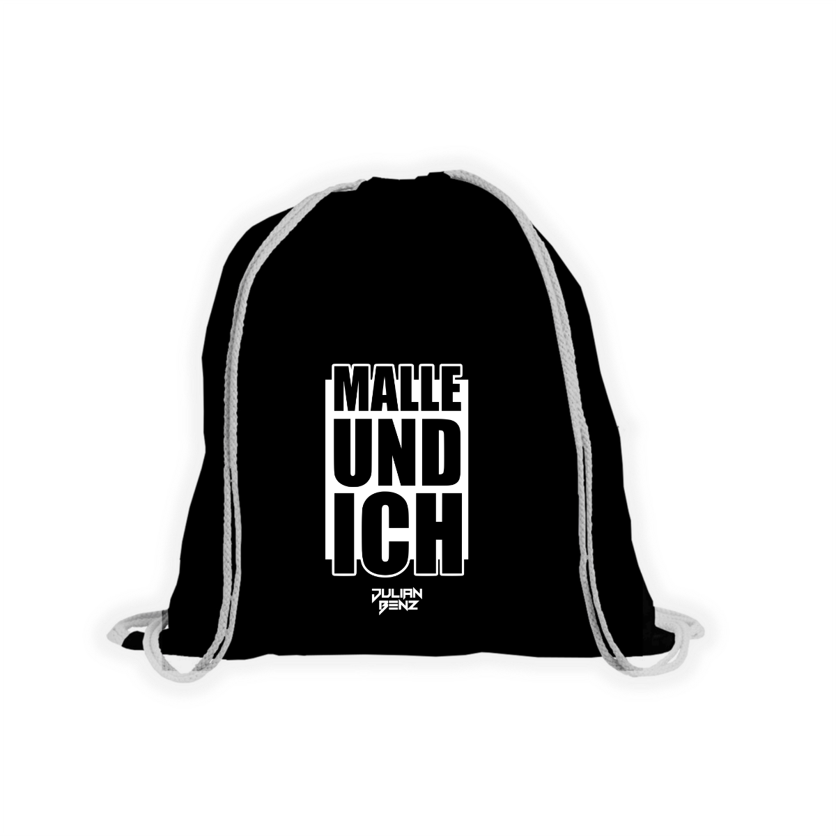 Stoffbeutel "MALLE UND ICH" schwarz