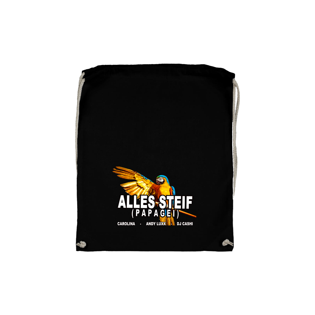 Stoffbeutel "ALLES STEIF" schwarz