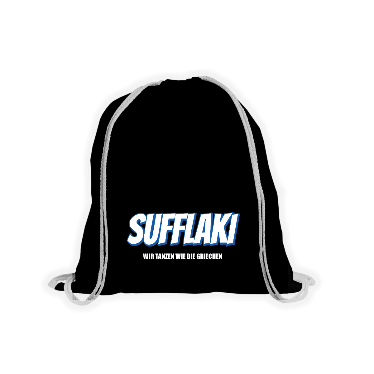 Stoffbeutel "SUFFLAKI" schwarz