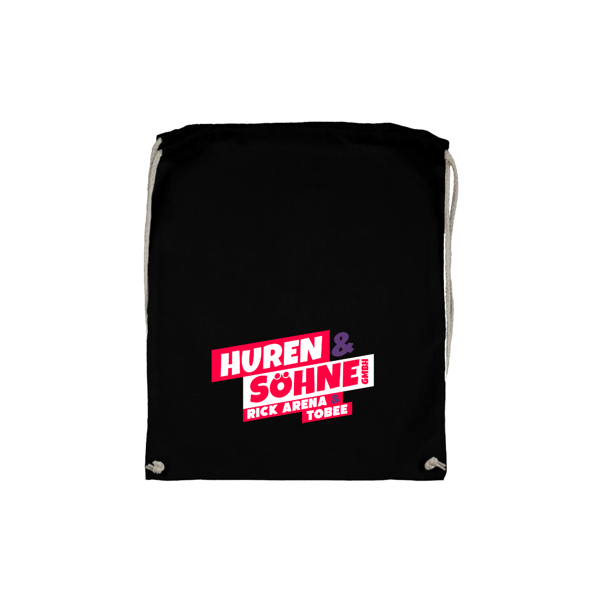 Stoffbeutel "HUREN & SÖHNE GMBH" schwarz