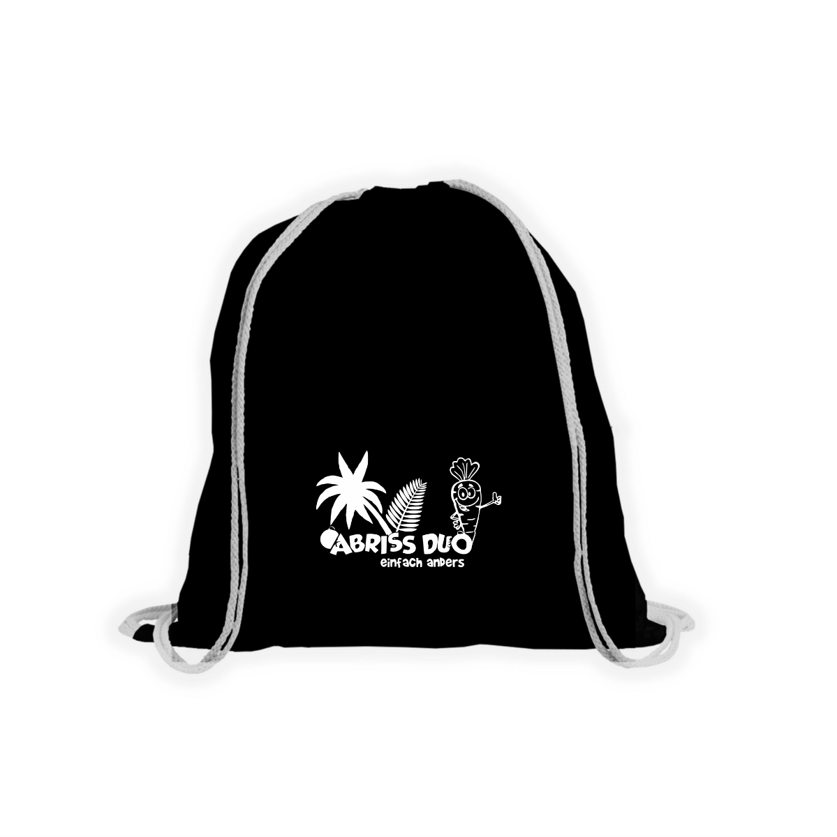 Stoffbeutel "ABRISS DUO Logo" schwarz