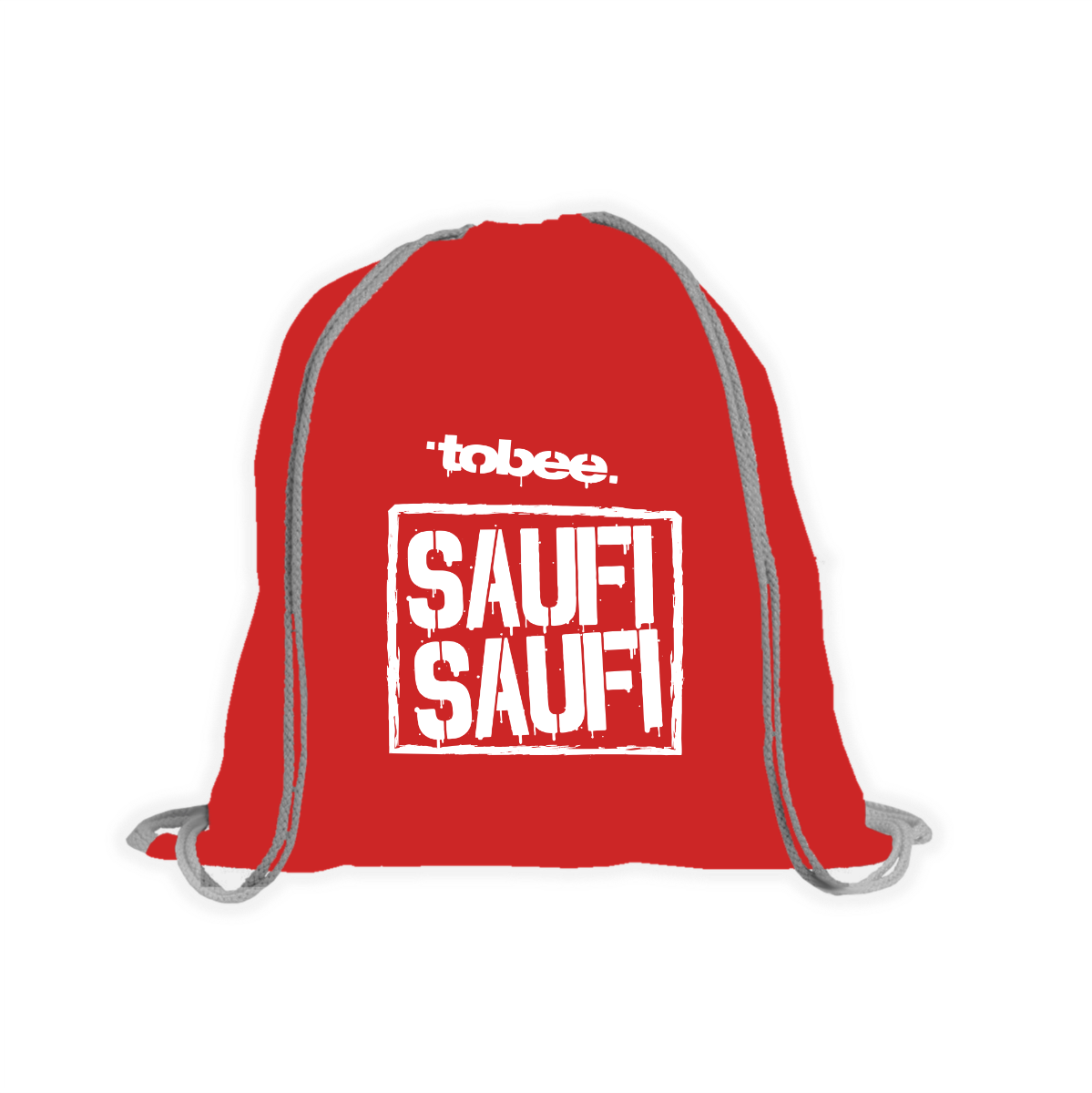 Stoffbeutel "SAUFI SAUFI" rot