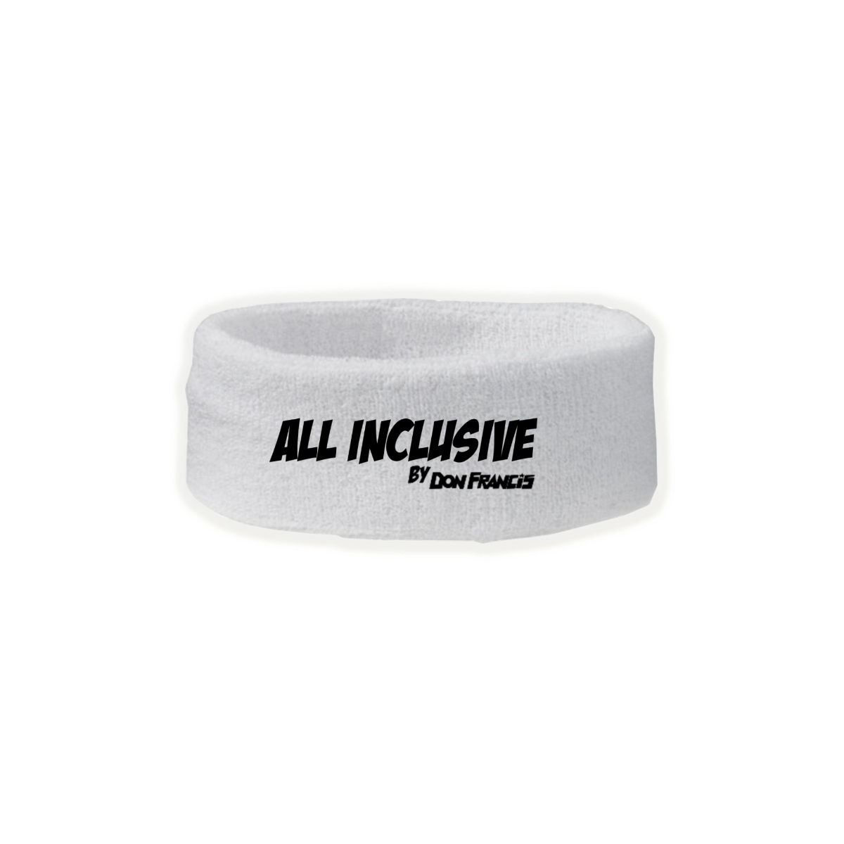 Schweiss-Stirnband "ALL INKLUSIVE" weiß