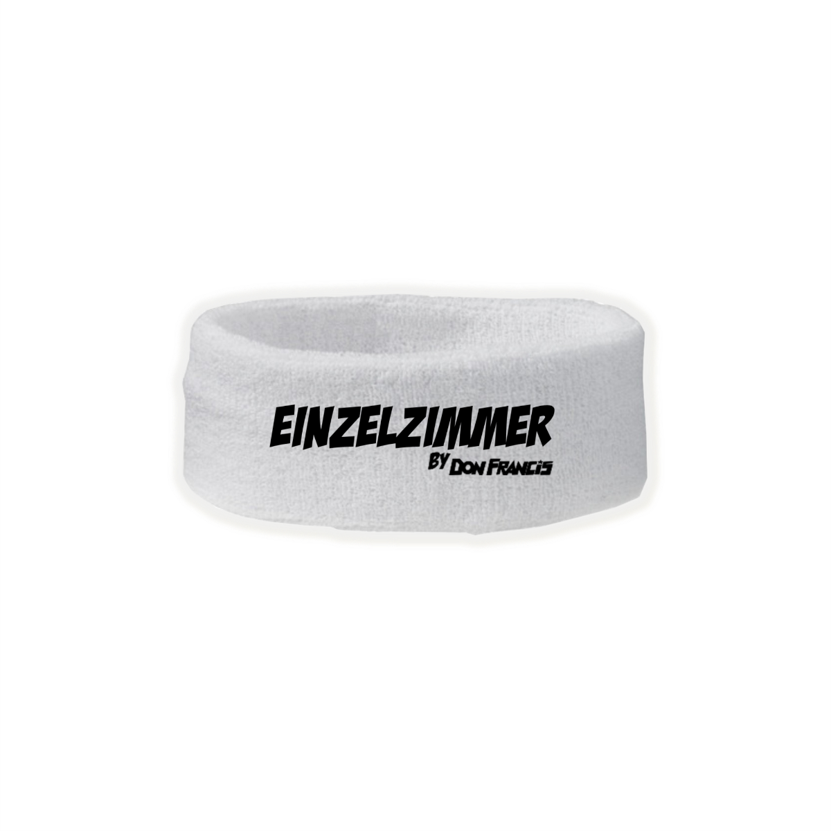 Schweiss-Stirnband "EINZELZIMMER" weiß