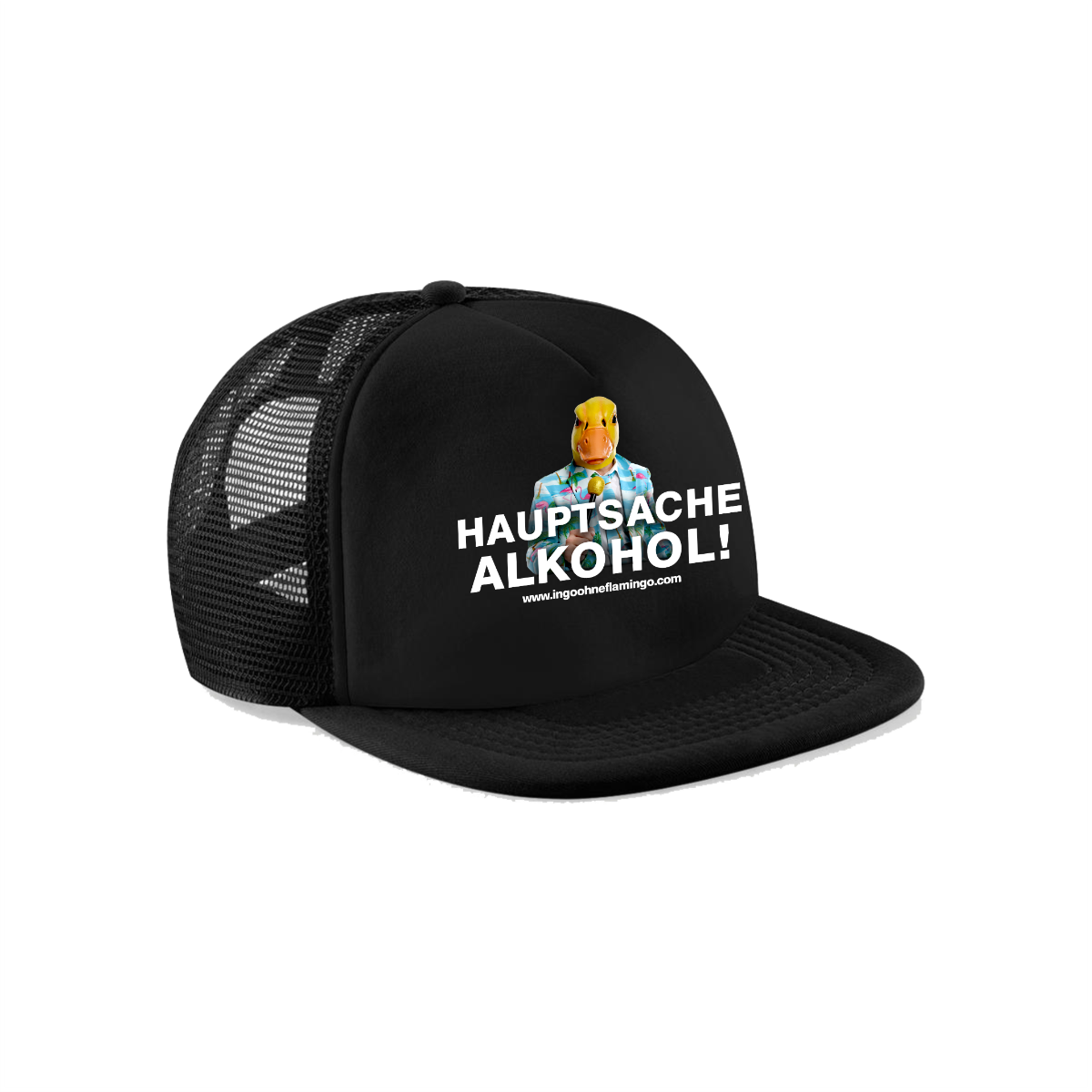 Cap "HAUPTSACHE ALKOHOL" schwarz