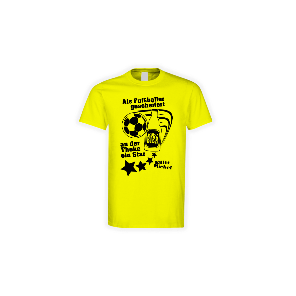 T-Shirt "ALS FUSBALLER GESCHEITERT" gelb