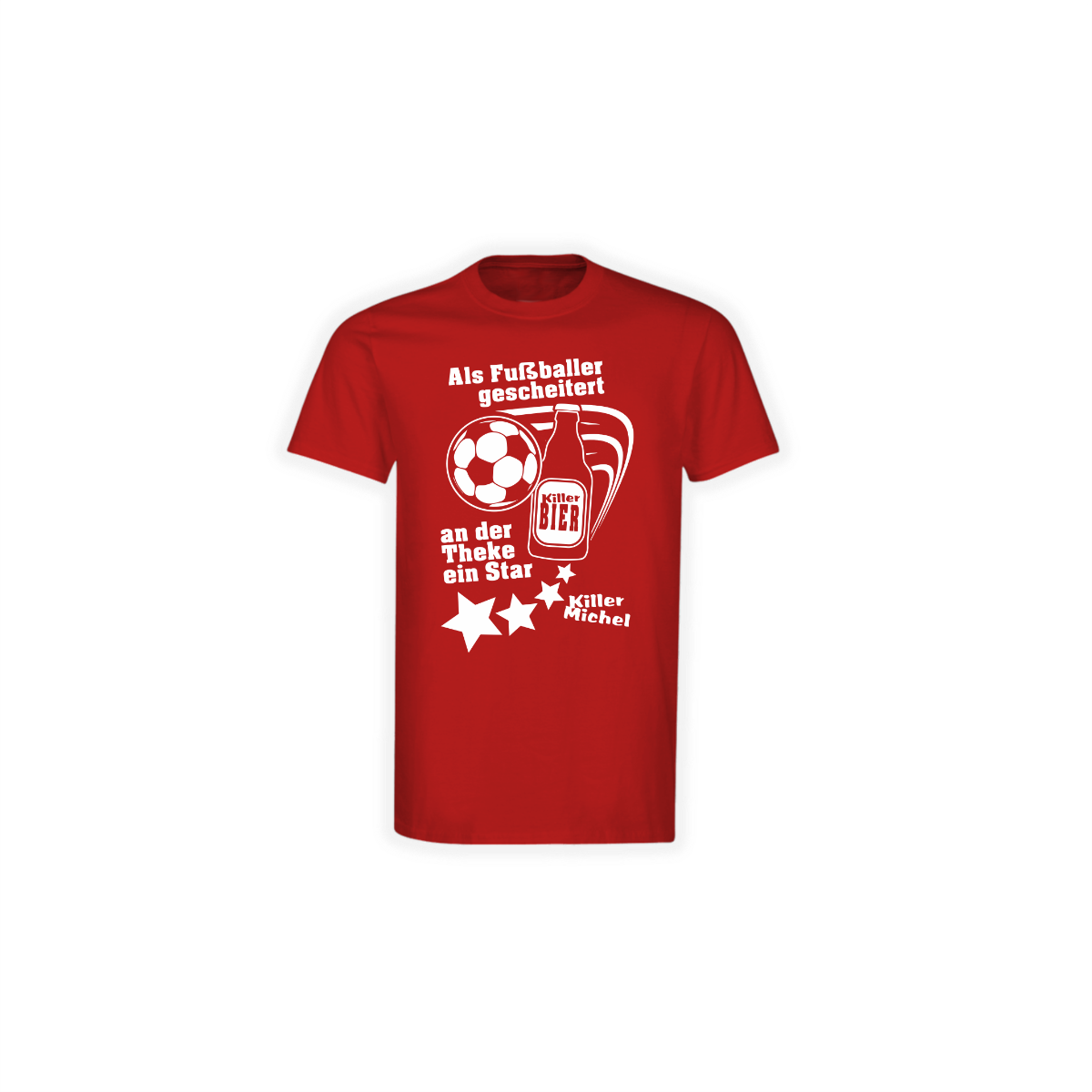 T-Shirt "ALS FUSBALLER GESCHEITERT" rot