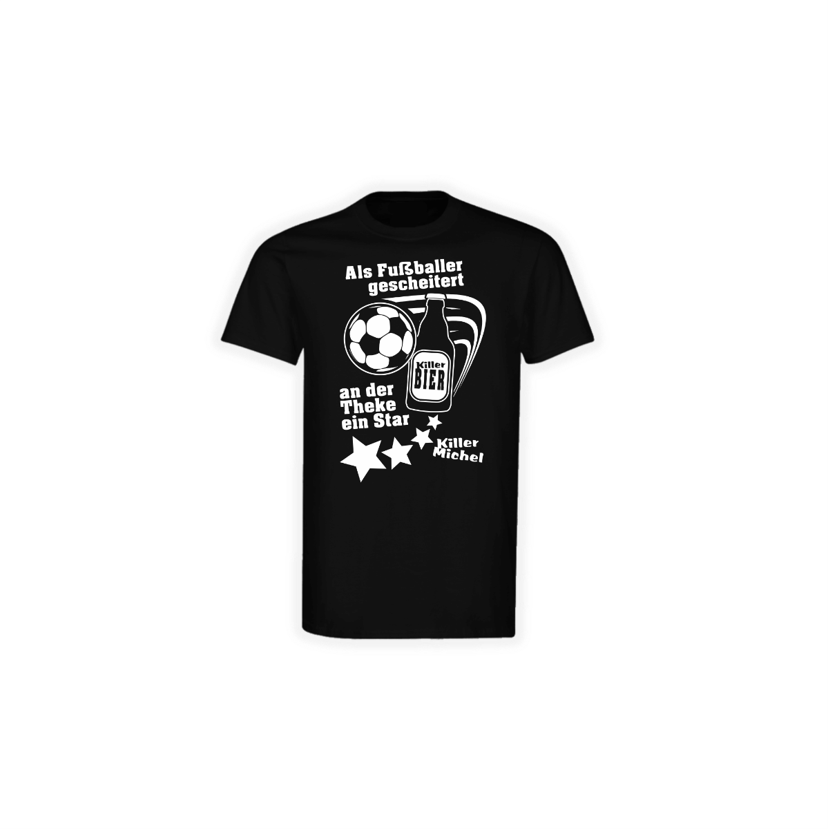 T-Shirt "ALS FUSBALLER GESCHEITERT" schwarz