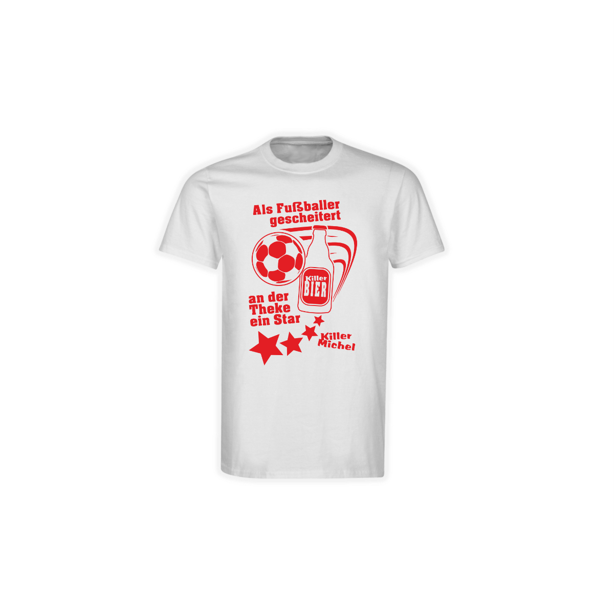 T-Shirt "ALS FUSBALLER GESCHEITERT" weiß