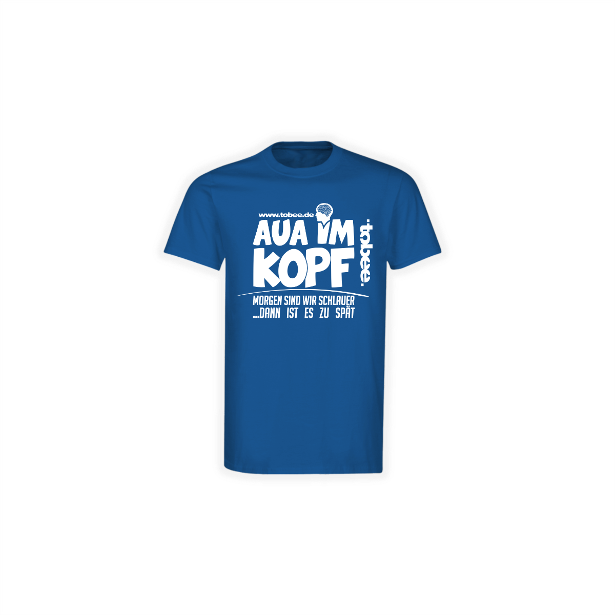 T-Shirt "AUA IM KOPF" blau