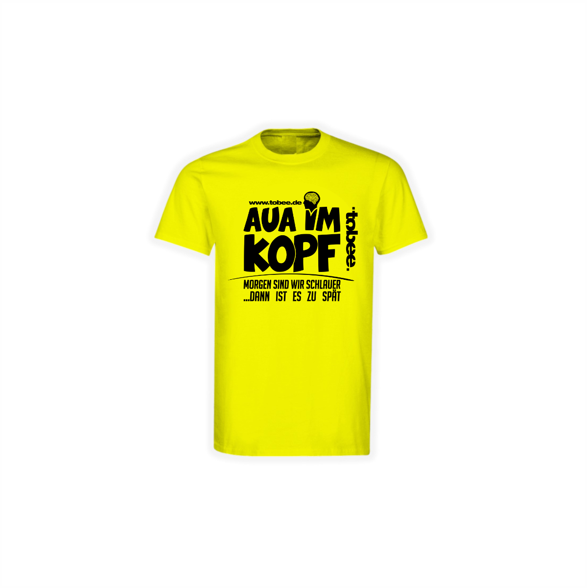 T-Shirt "AUA IM KOPF" gelb