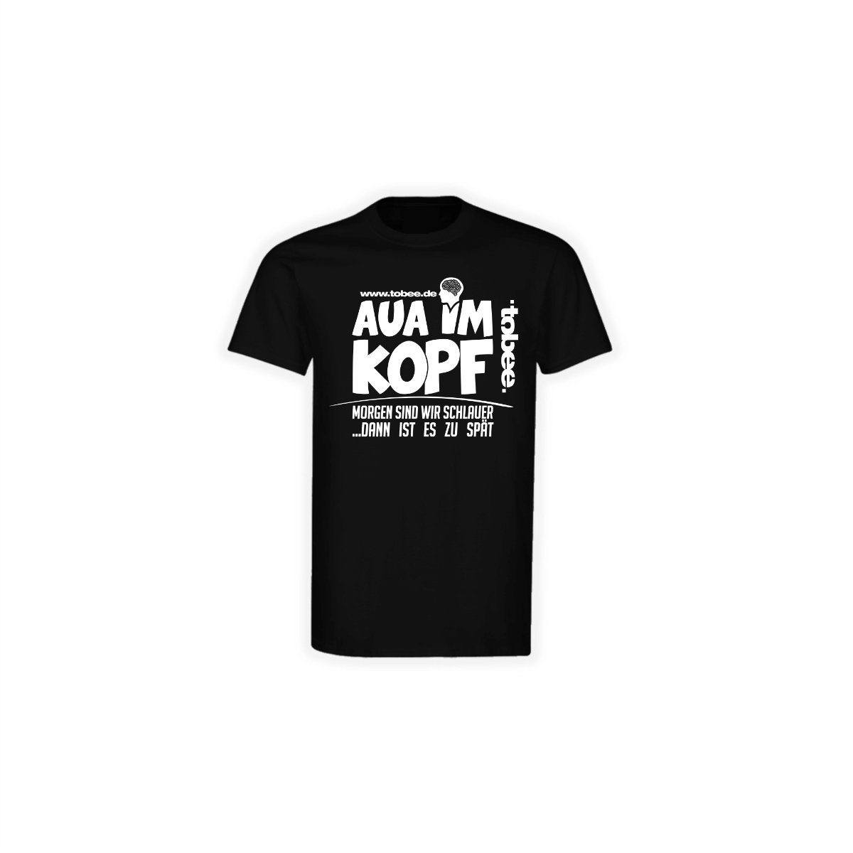 T-Shirt "AUA IM KOPF" schwarz