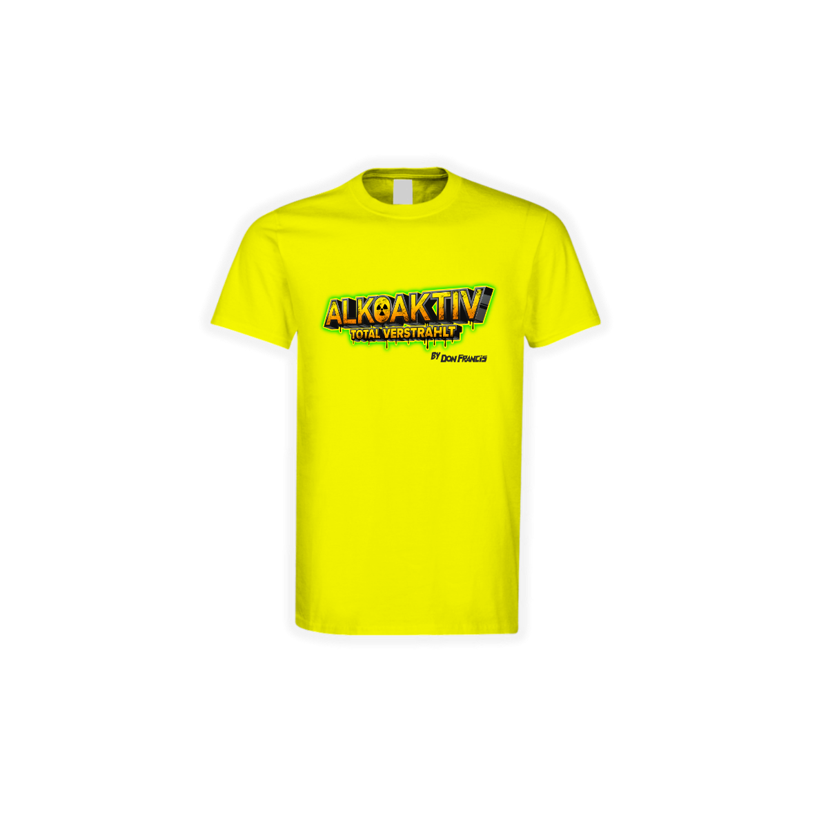 T-Shirt "ALKOAKTIV" gelb