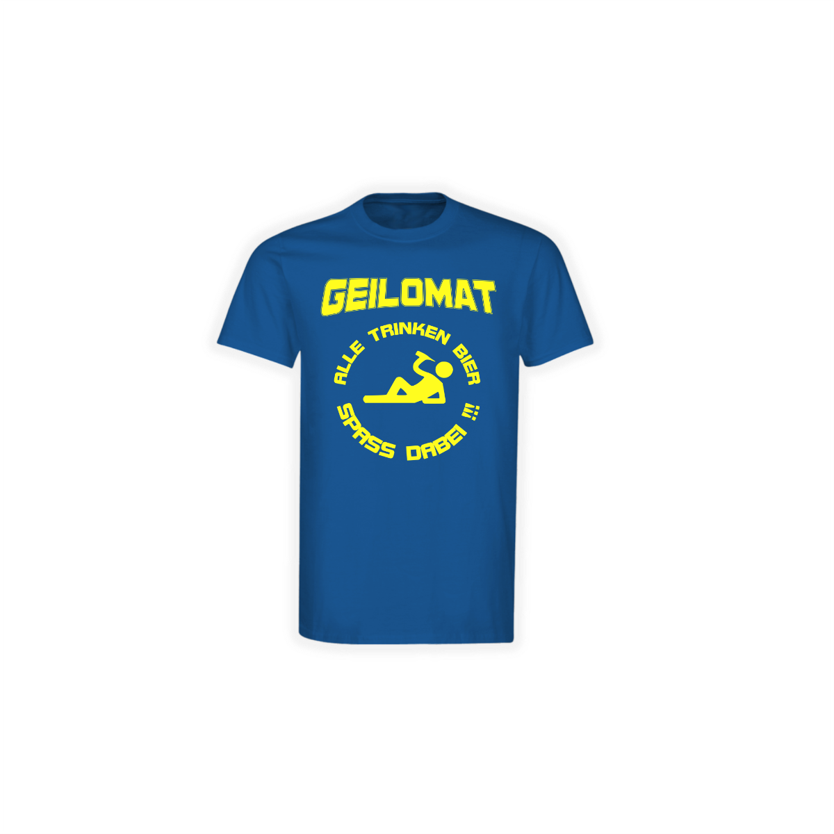 T-Shirt "ALLE TRINKEN BIER" blau