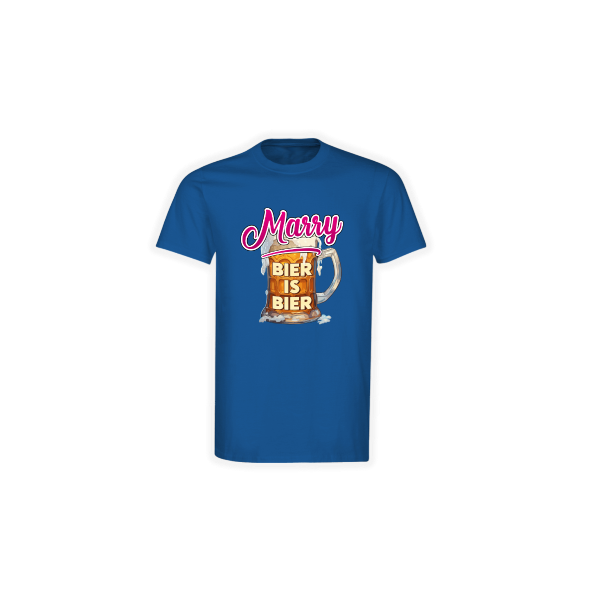 T-Shirt "BIER IS BIER" blau