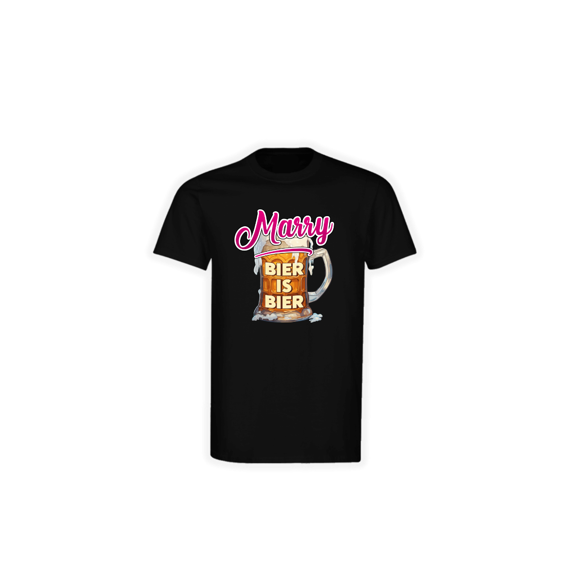 T-Shirt "BIER IS BIER" schwarz