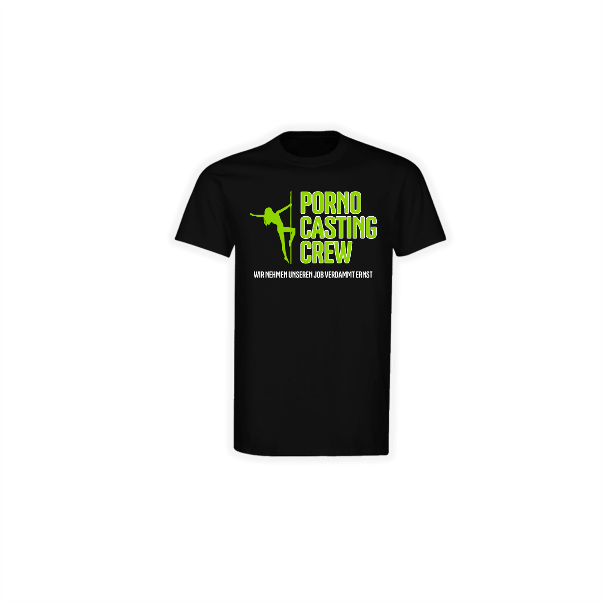 T-Shirt "PORNO CASTING CREW" schwarz