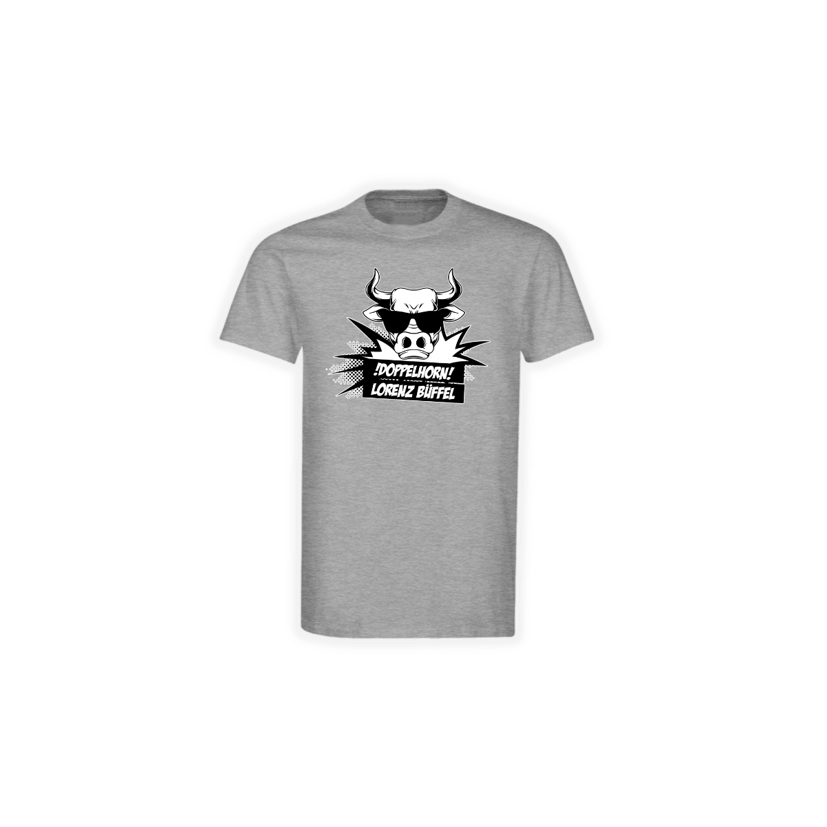 T-Shirt "DOPPELHORN" grau
