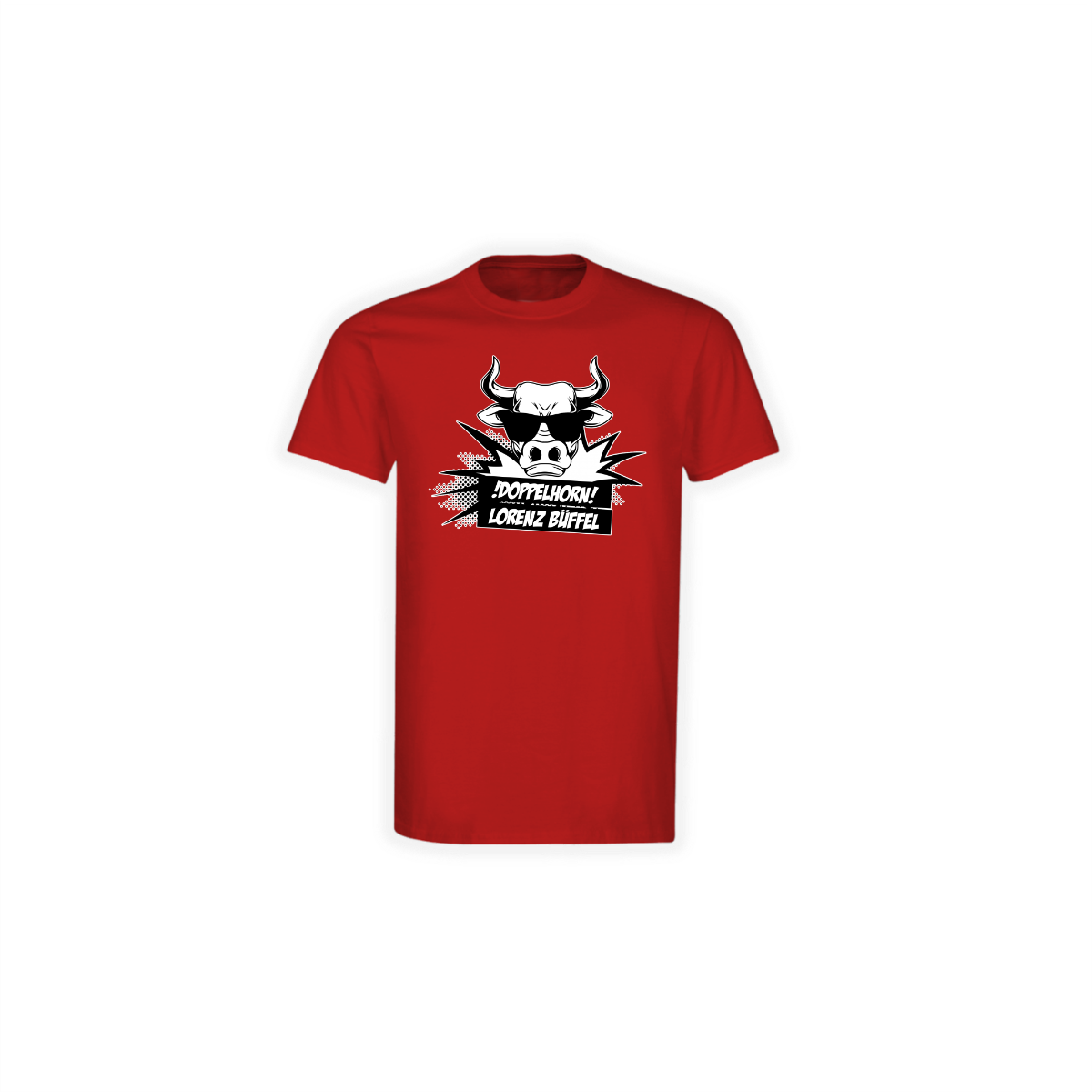 T-Shirt "DOPPELHORN" rot