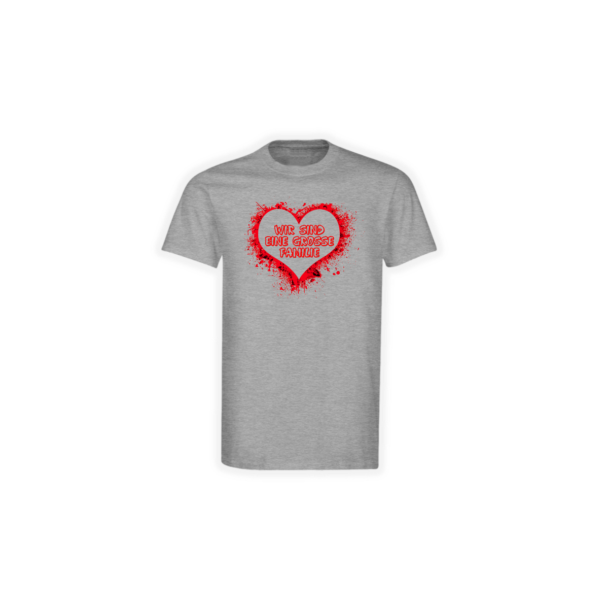 T-Shirt "WIR SIND EINE GROSSE FAMILIE" grau
