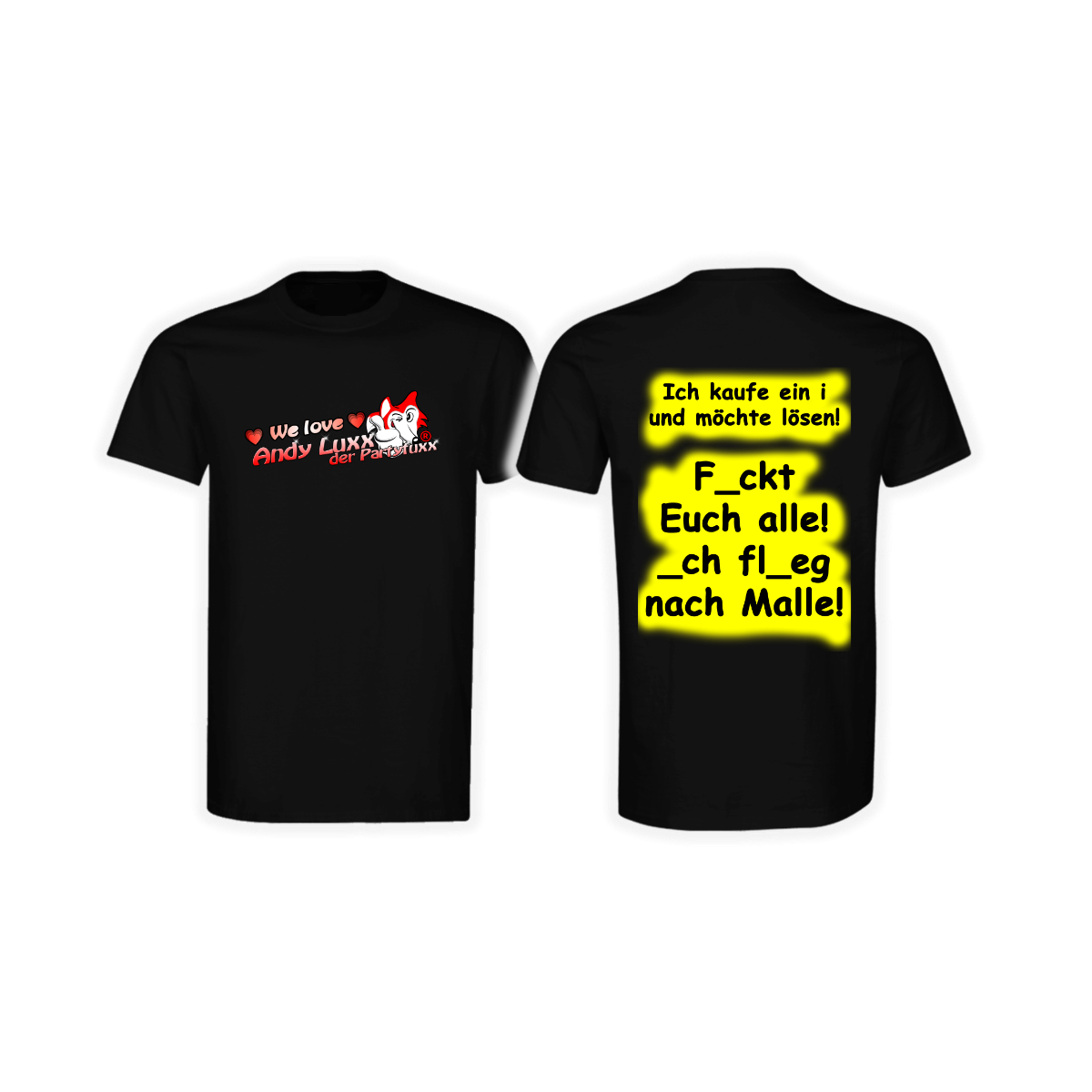 T-Shirt „FICKT EUCH ALLE!” schwarz