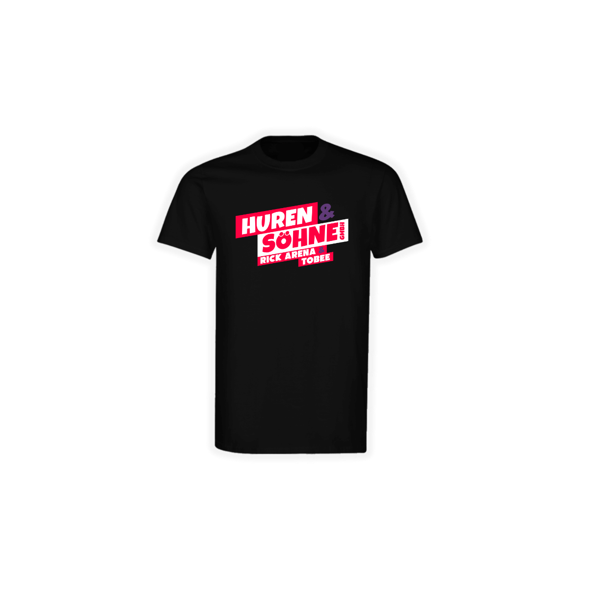 T-Shirt "HUREN & SÖHNE GMBH" schwarz