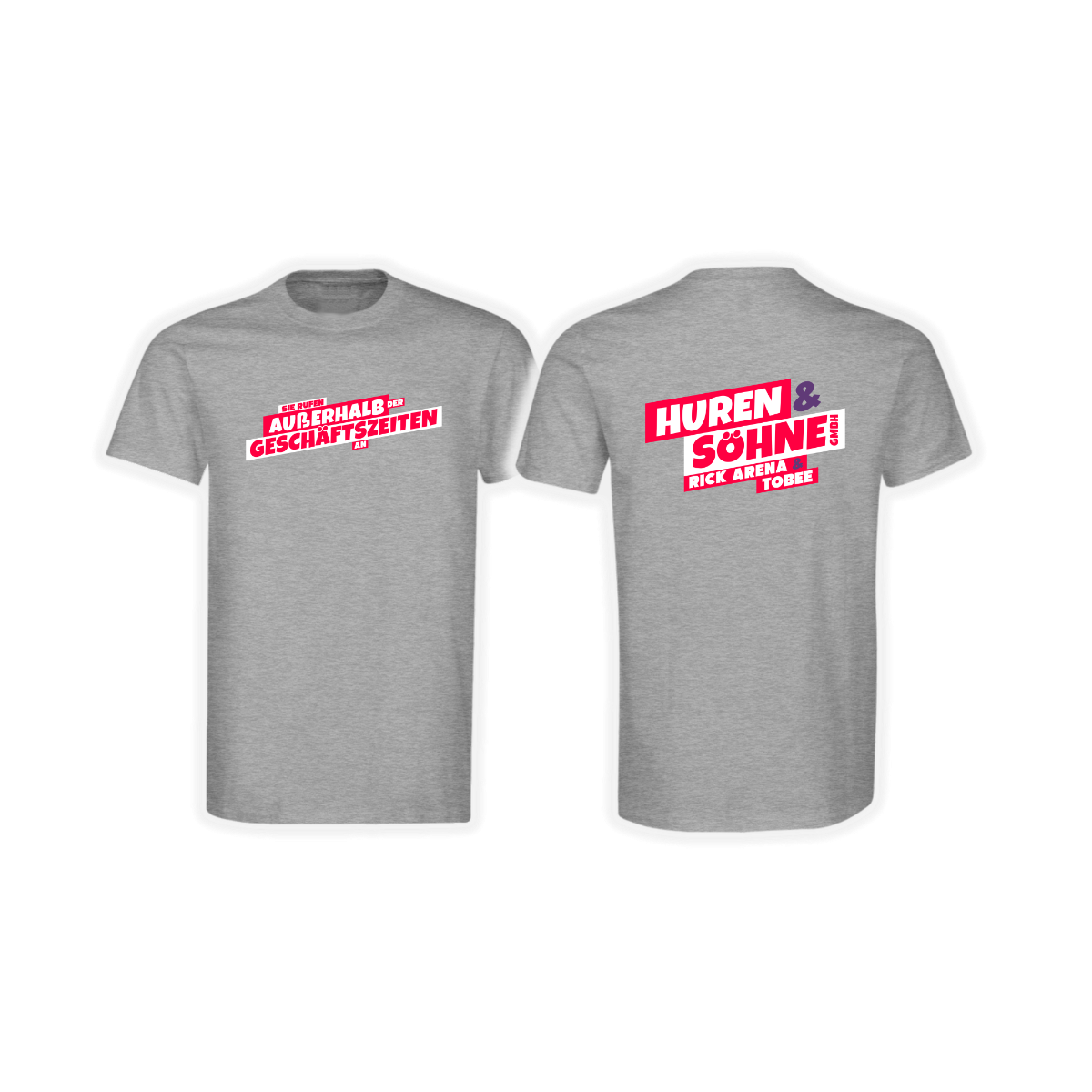 T-Shirt "SIE RUFEN AUßERHALB..." grau