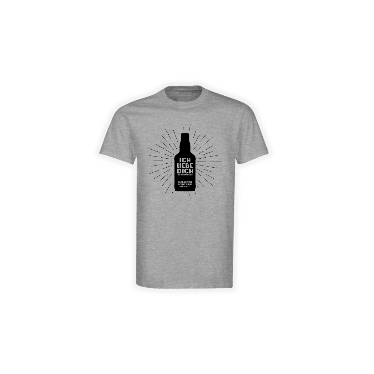 T-Shirt "ICH LIEBE DICH" grau