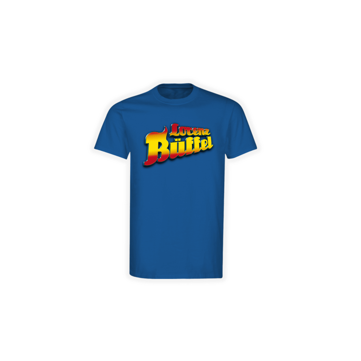 T-Shirt "LORENZ BÜFFEL Logo" blau
