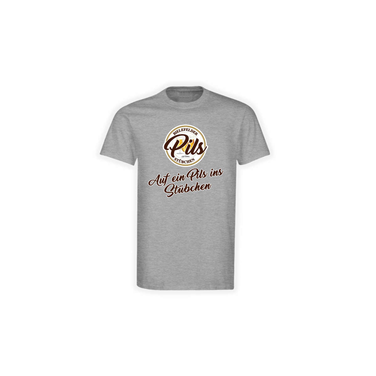 T-Shirt "BIELEFELDER PILSSTÜBCHEN Logo" (bunt) grau