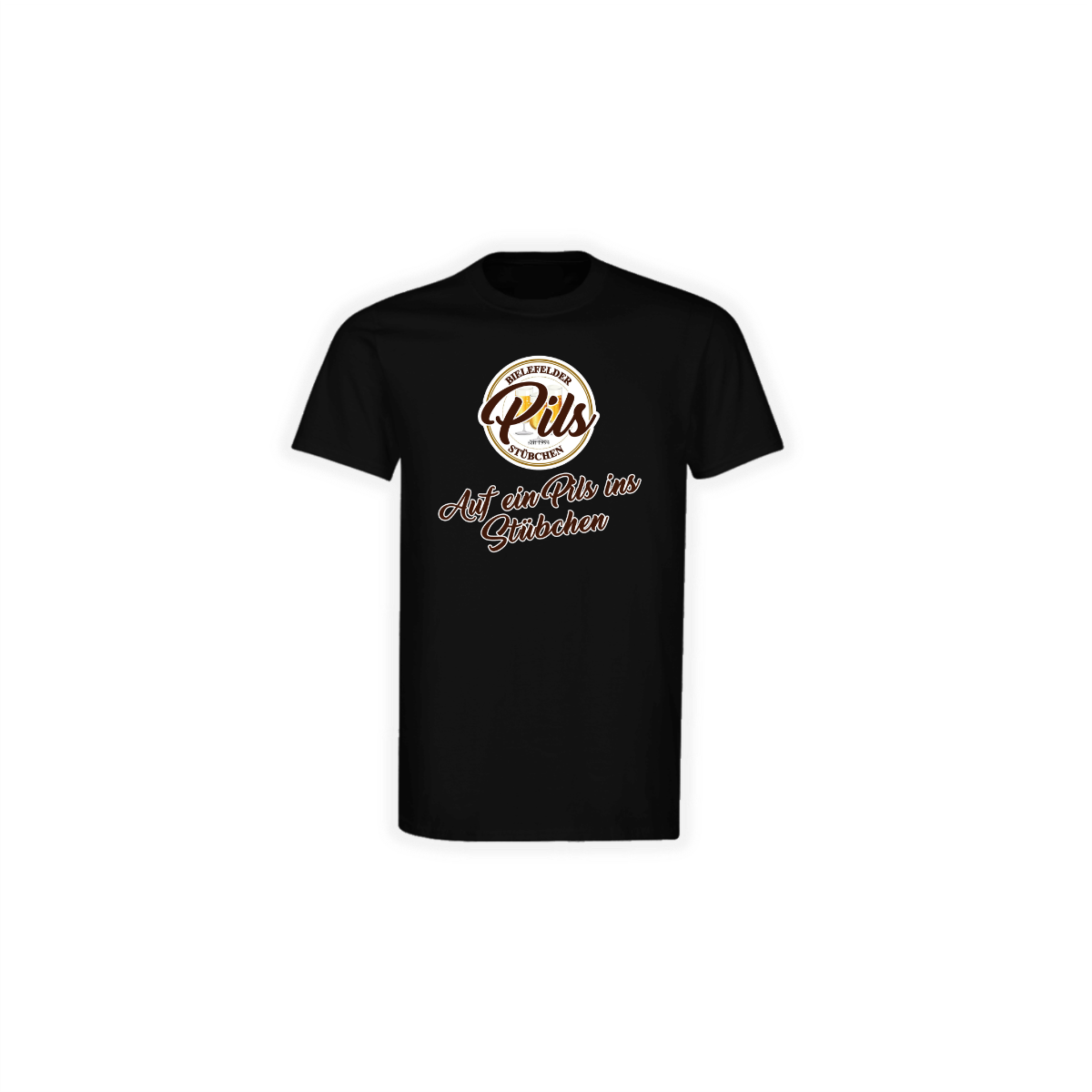 T-Shirt "BIELEFELDER PILSSTÜBCHEN Logo" (bunt) schwarz