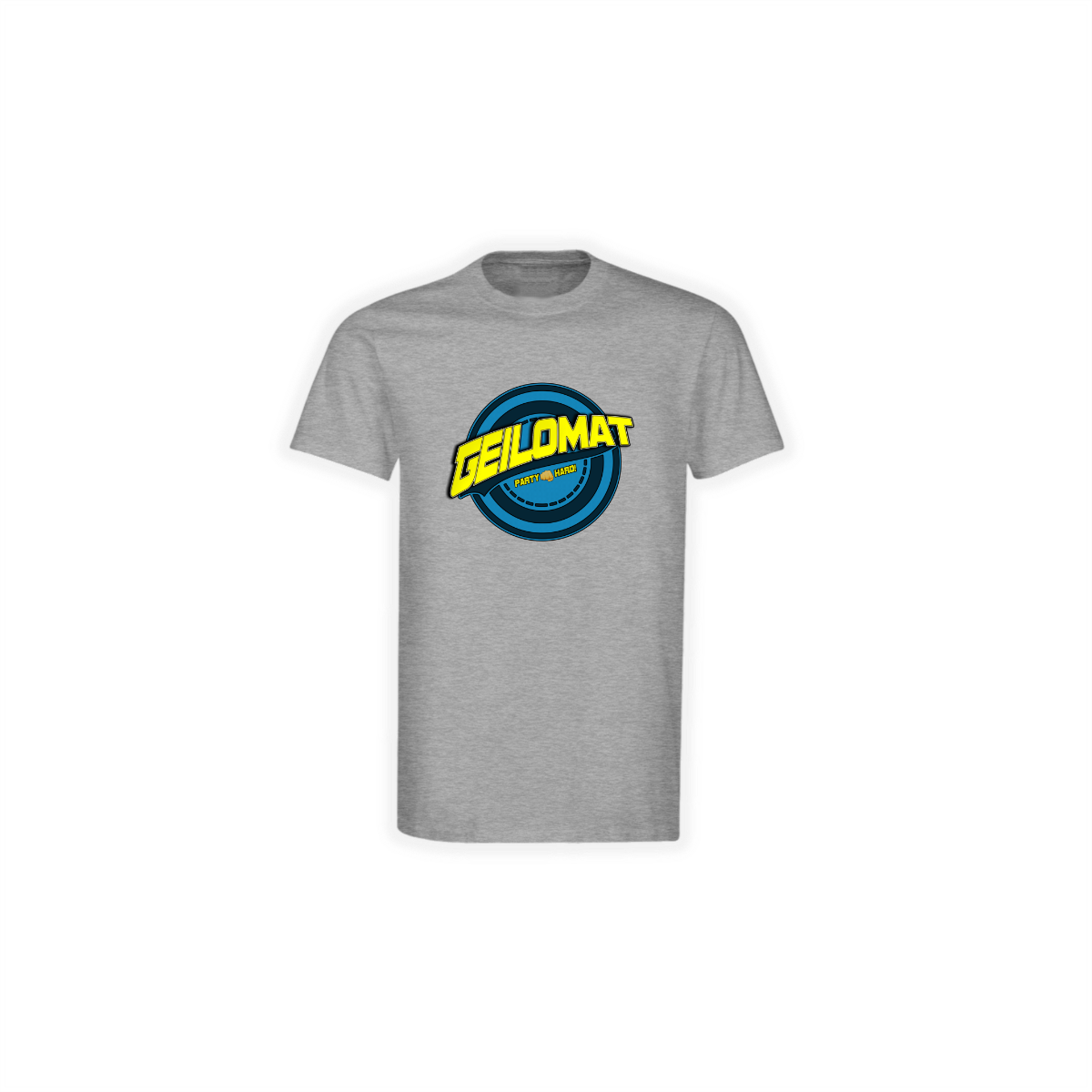 T-Shirt "GEILOMAT Logo" (bunt) grau