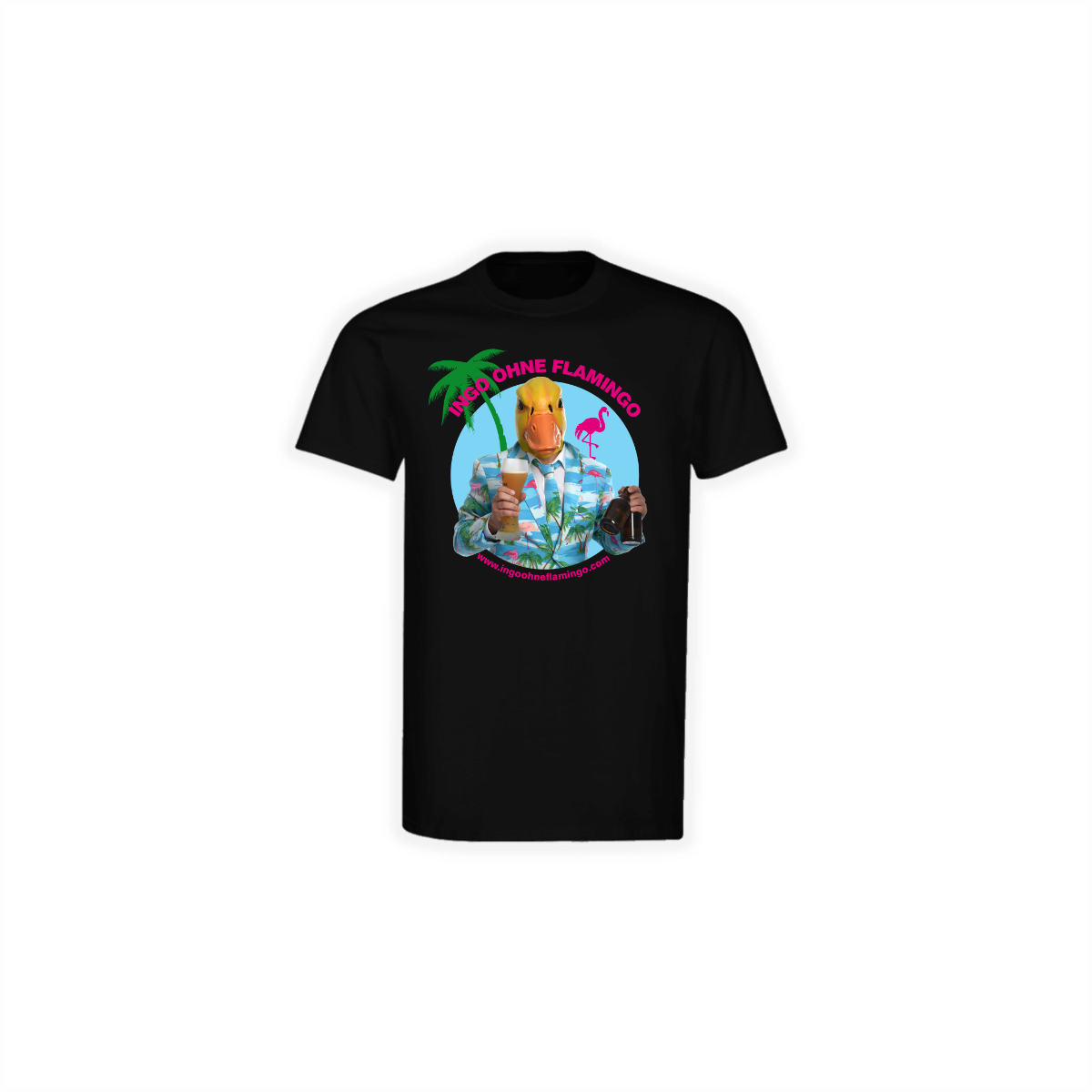 T-Shirt "INGO OHNE FLAMINGO Logo" schwarz