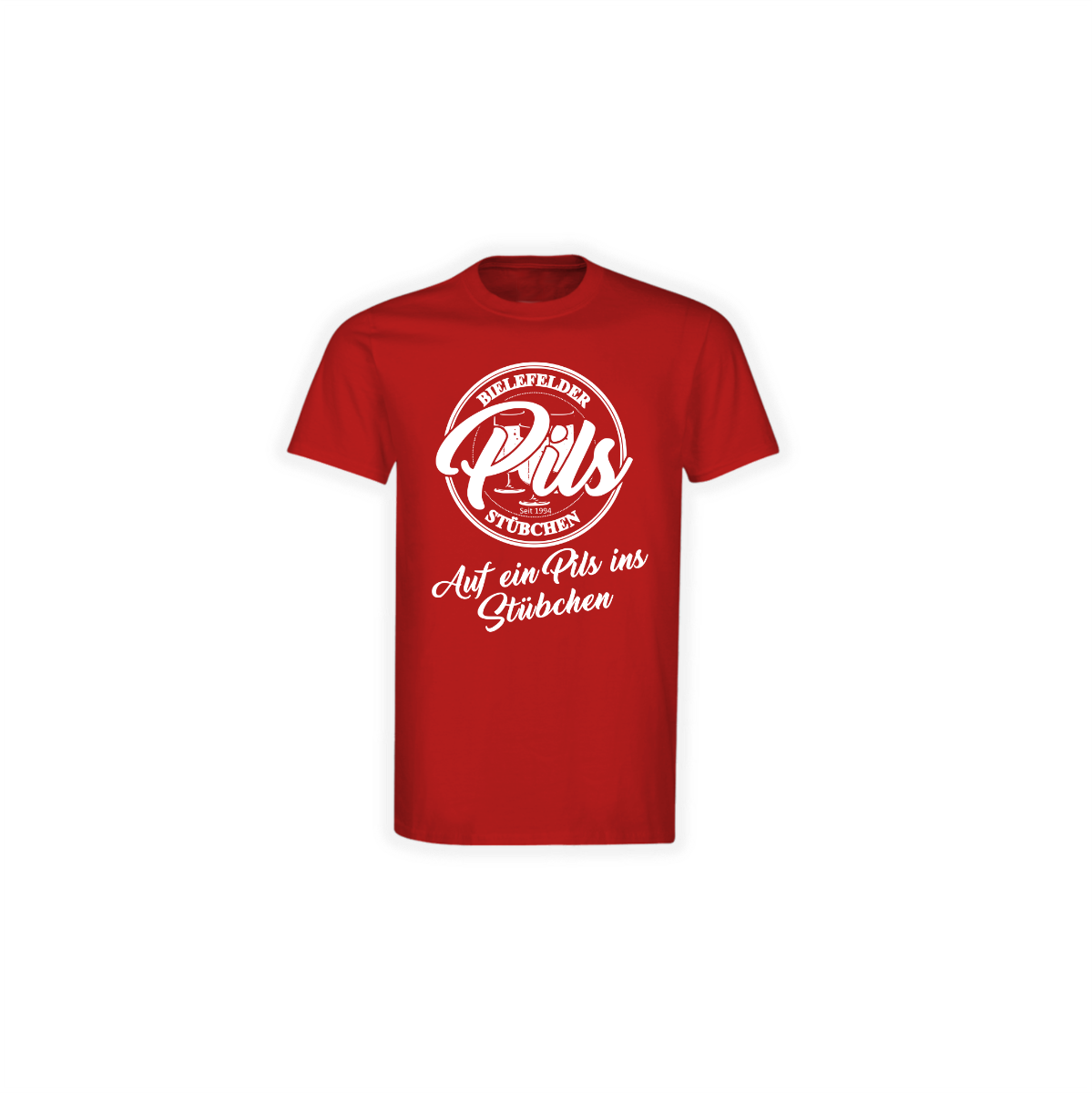 T-Shirt "BIELEFELDER PILSSTÜBCHEN Logo" rot