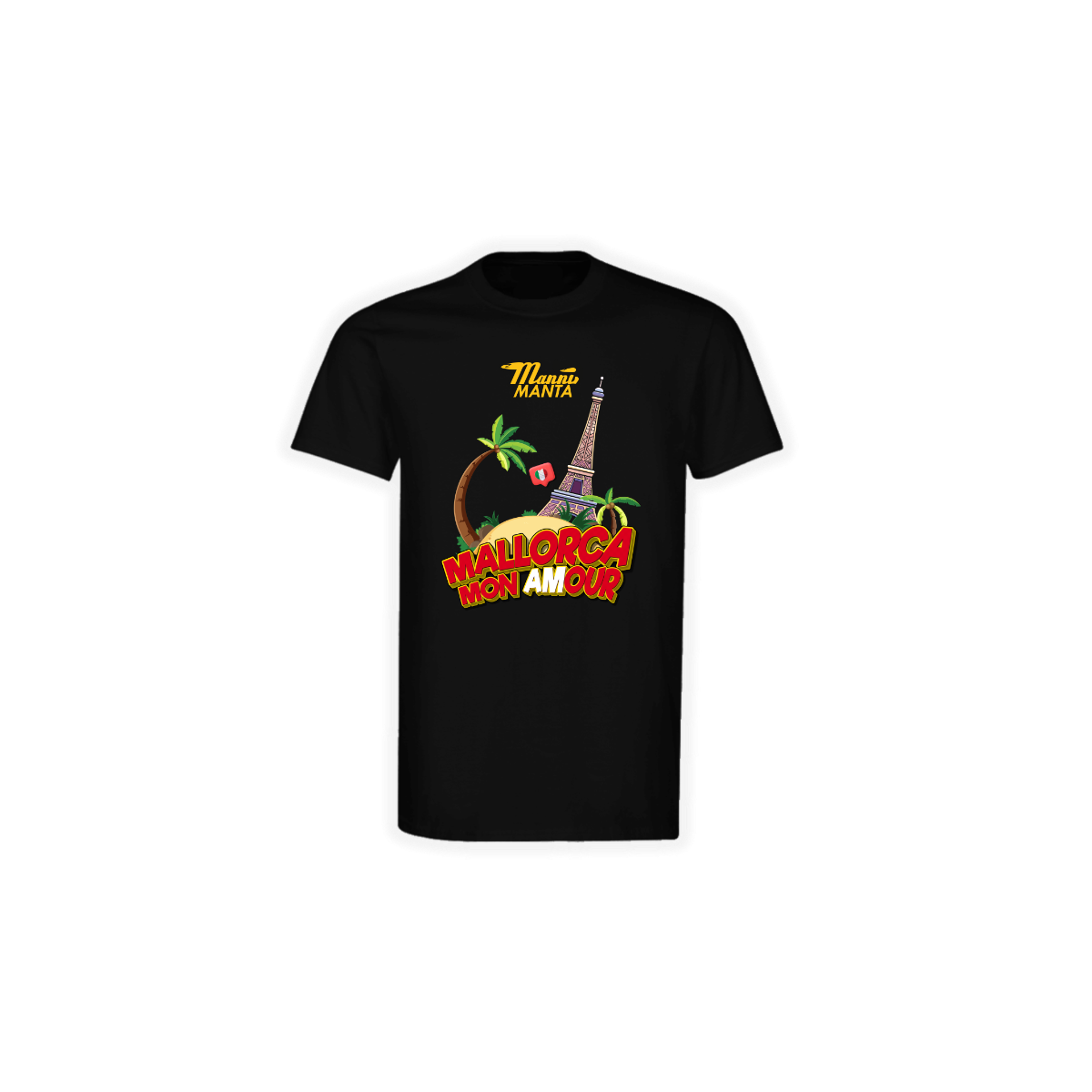 T-Shirt "MALLORCA MON AMOUR" schwarz