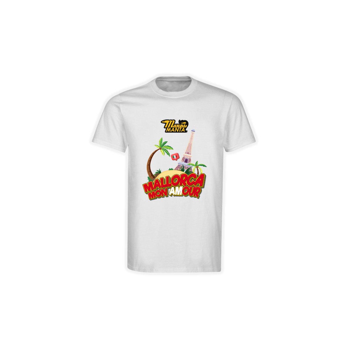 T-Shirt "MALLORCA MON AMOUR" weiß