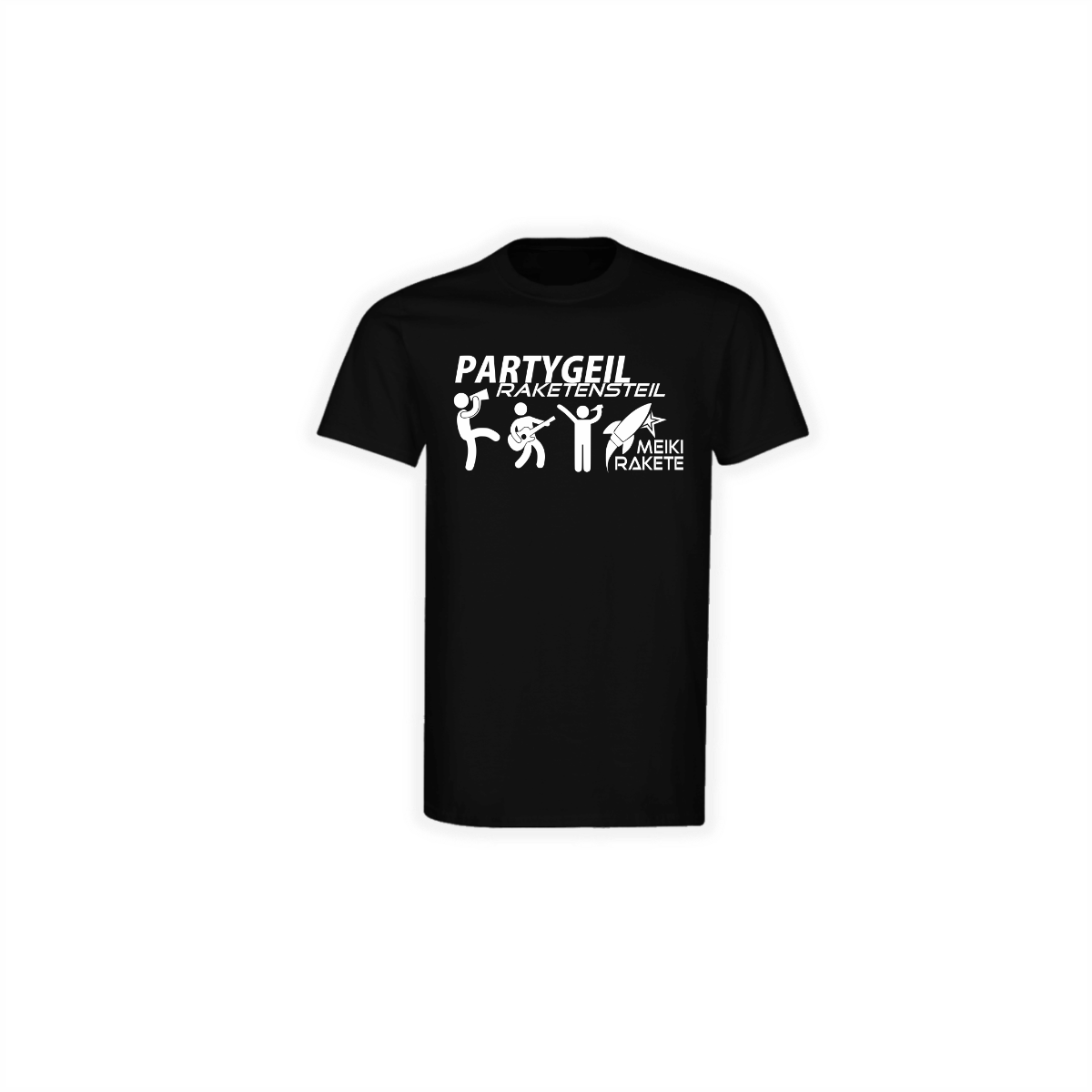 T-Shirt "PARTYGEIL" schwarz