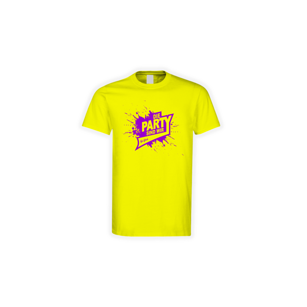 T-Shirt "DIE PARTY SIND WIR" gelb