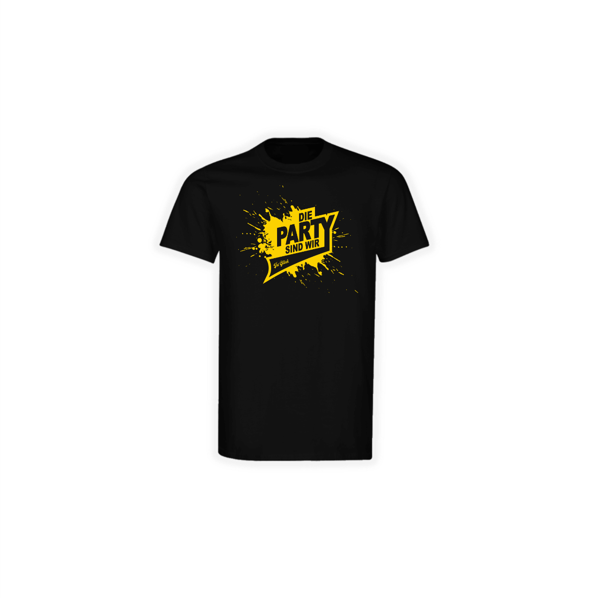 T-Shirt "DIE PARTY SIND WIR" schwarz