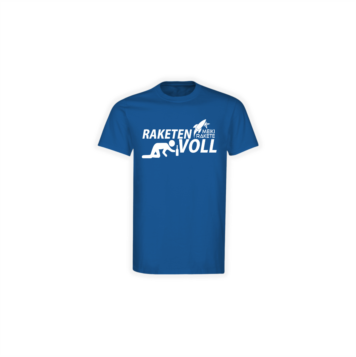 T-Shirt "RAKETENVOLL" blau